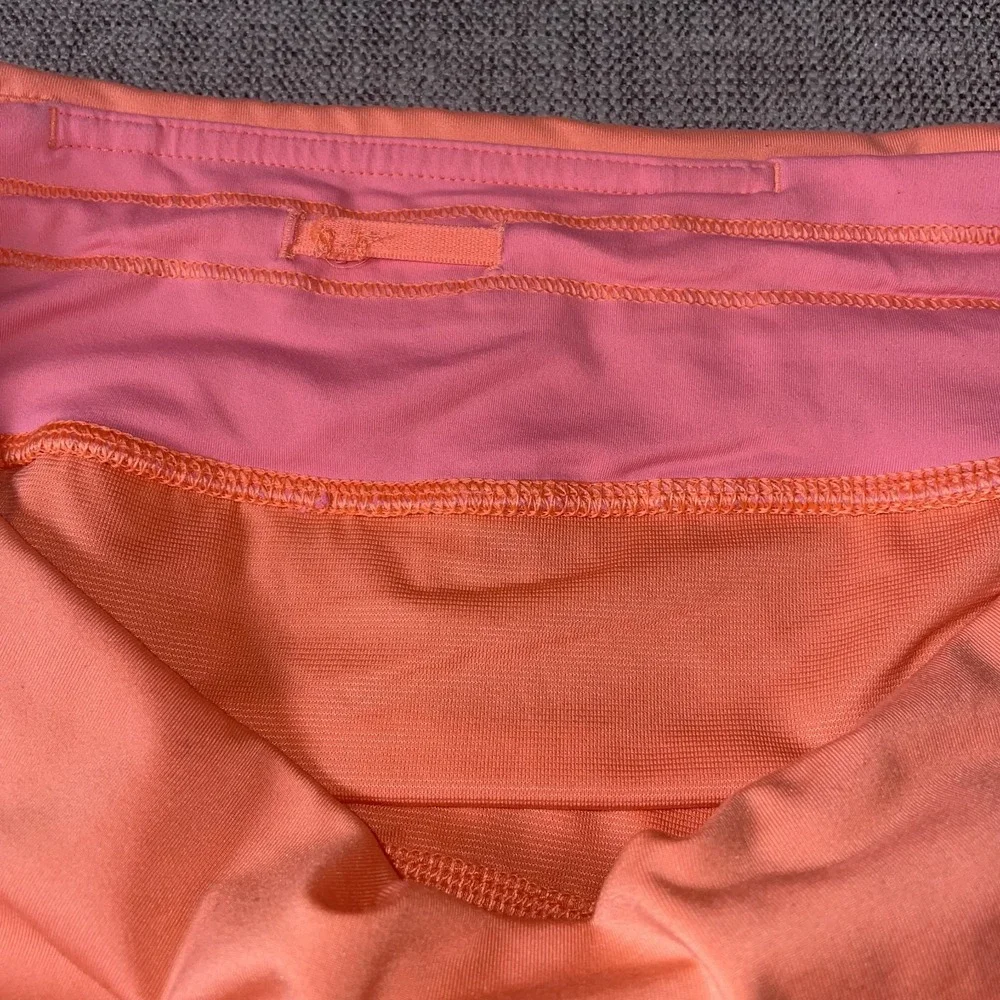 Lululemon Final Lap Running Shorts Womens 10 Pink Lined Athletic Fit Laser Cut
